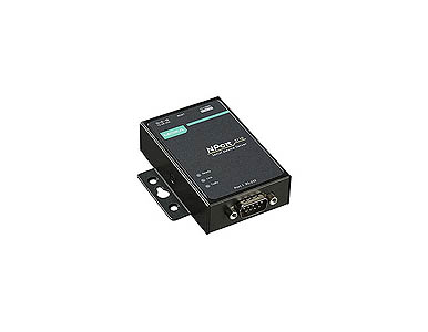 Moxa NPort 5110-T - 1 port device server, 10/100M Ethernet, RS-232, DB9 male, 15KV ESD, 12-48VDC, -40~75 Degree C by MOXA